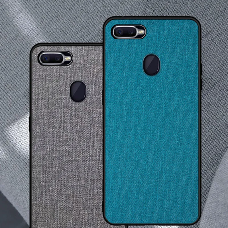 

Case For OPPO A7X Phone Case Luxury Soft Silicone+fabric Skin Protective Back Cove FOR OPPO A7 X Capa Fundas cases