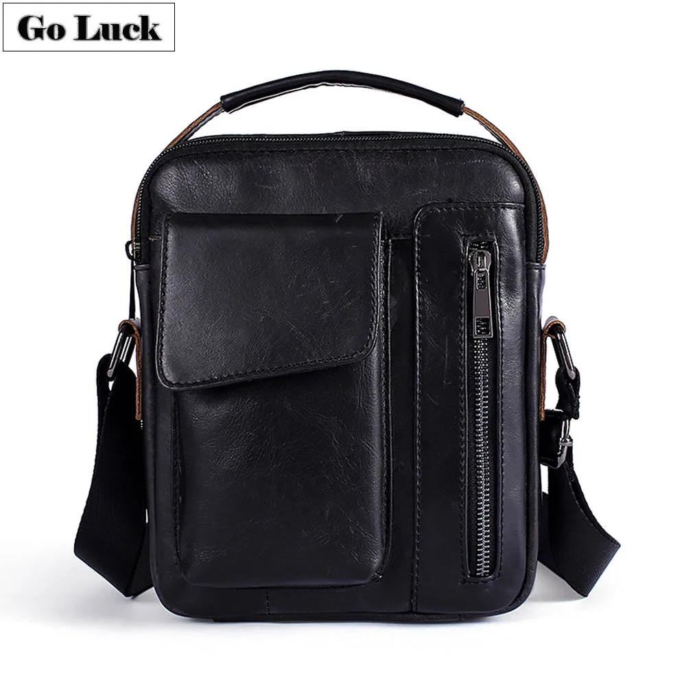 

New Men's Shoulder Bag Genuine Leather Handbag Crossbody Bags Men Messenger Bag Cowhide Casual&Business Bags