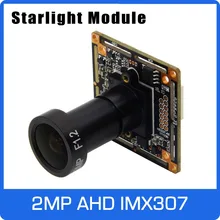 Плата модуля камеры Starlight 1080P AHD с IMX307 и F1.2 4 мм объективом UTC коаксиальный OSD управление красочное ночное видение