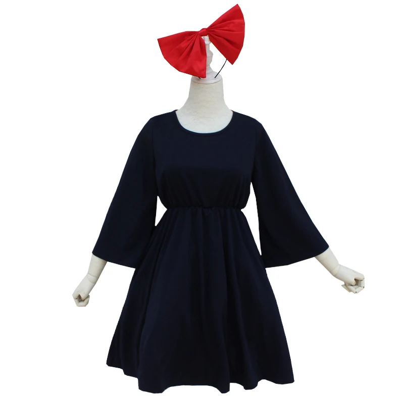 Anime Kiki's Delivery Service KiKi Cosplay Costume Kawaii Long Dress For Girls New