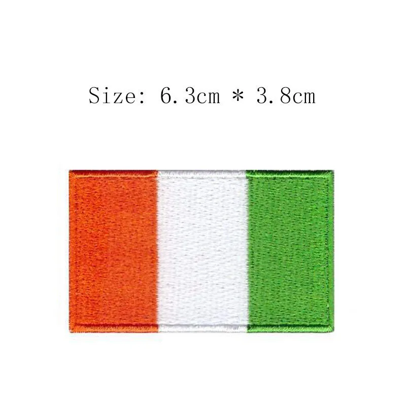 

Coate d'Ivoire embroidery flag Yamoussouk city patch country emblem for motorcycle club coat iron on sew left chest shirts