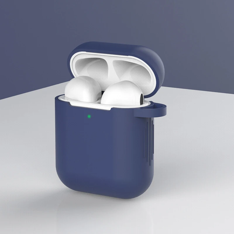 Чехол для наушников Apple AirPods 2 силиконовый чехол беспроводной Bluetooth наушники Air Pods Чехол защитный для AirPod Silm чехол