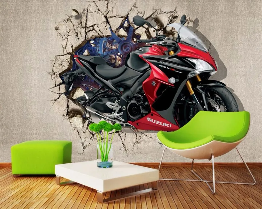 Beibehang на заказ любой размер обои фото мотоцикл 3 d ТВ настенная роспись обои украшение дома 3d обои papel де parede
