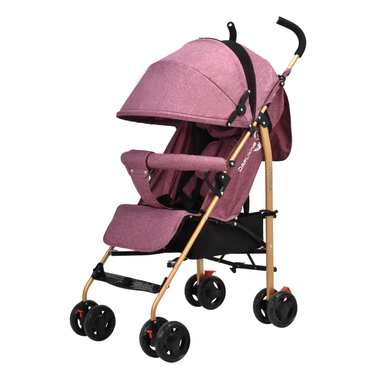 

New Upgrade Lightweight Shock Absorber Folding Trolley Can Sit on A Reclining Umbrella Car FourWheel Stroller Baby Carriage4.8kg