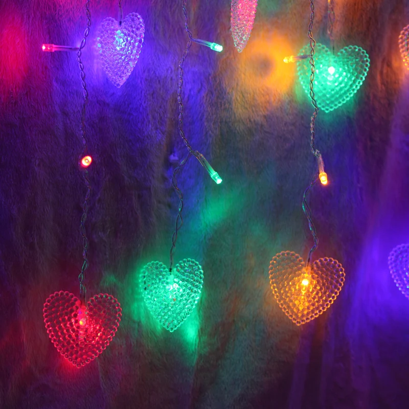 1.5*0.5M 2*1M 4*0.5M 6*1M 220V LED String fairy Lights heart love Curtain Christmas for wedding/home/party/birthday decoration 1.5*0.5M 2*1M 4*0.5M 6*1M 220V LED String fairy Lights heart love Curtain Christmas for wedding/home/party/birthday decoration