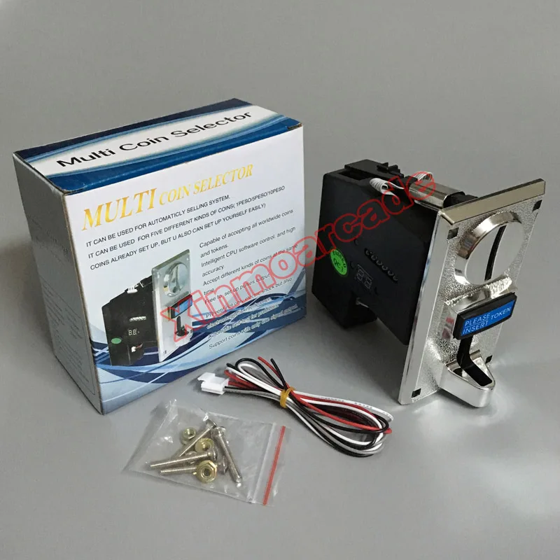JY-916 Advance Front Entry Multi Coin Acceptor Token Selector Coin Mech for Arcade Game Cabinet Kiosk Vending Machines