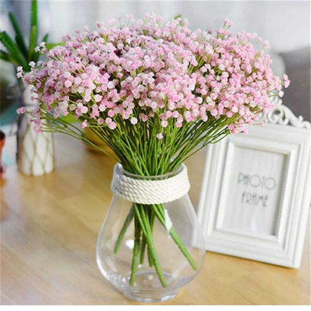 7 Bifurcation Bouquet Babysbreath Silk Artificial Flower Decoration Decorations Baby S Breath Fake Rose Flowers Bouquet Flowers Real Touch Baby Breathreal Touch Aliexpress