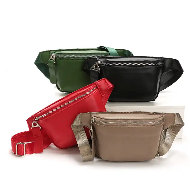 black designer fanny pack