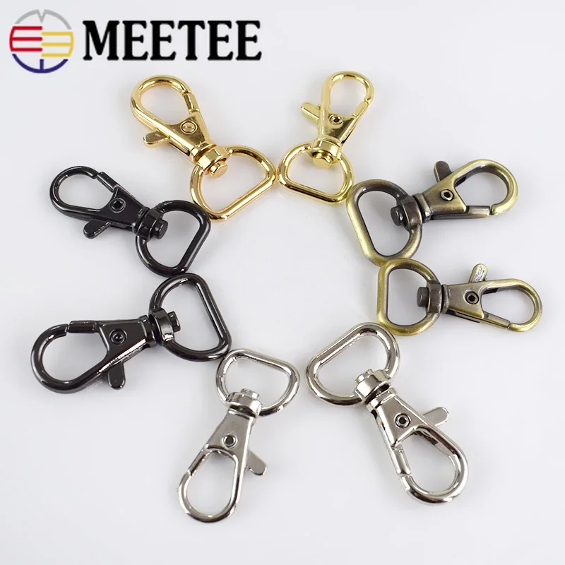

4Pcs Bag Strap Buckles Metal Clasps Lobster For Handbag Dog Collar Keychain Swivel Trigger Clips Snap Hook DIY Accessories