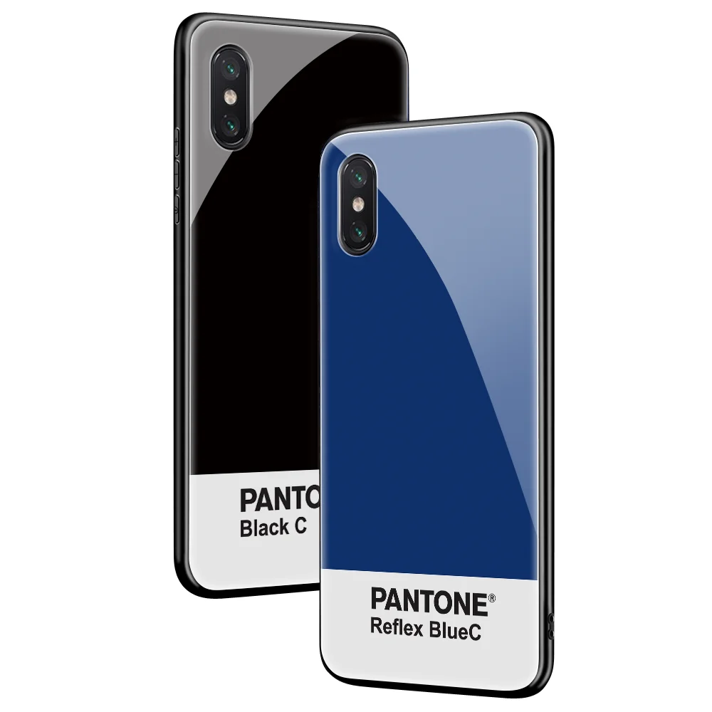 DIY стеклянный чехол для телефона для iphone 11 ProMax 6s 7Plus X Pantone заказное закаленное стекло для телефона для iphone 8 5 6 XS Max XR цвет