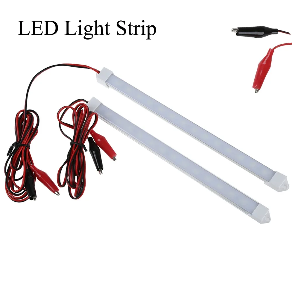 

2pcs 15 LED Light Strip 12V SMD 5630 Interior Bar Car Van Bus Caravan cold white Milky White for home /office /piazza /cabinet
