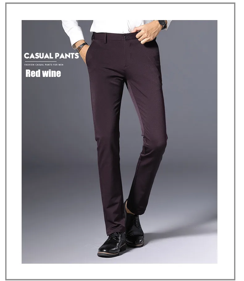 Лидер продаж брендовые штаны Для мужчин весна и осень Высокое качество классические модные тонкий Бизнес Для мужчин s Повседневное полной