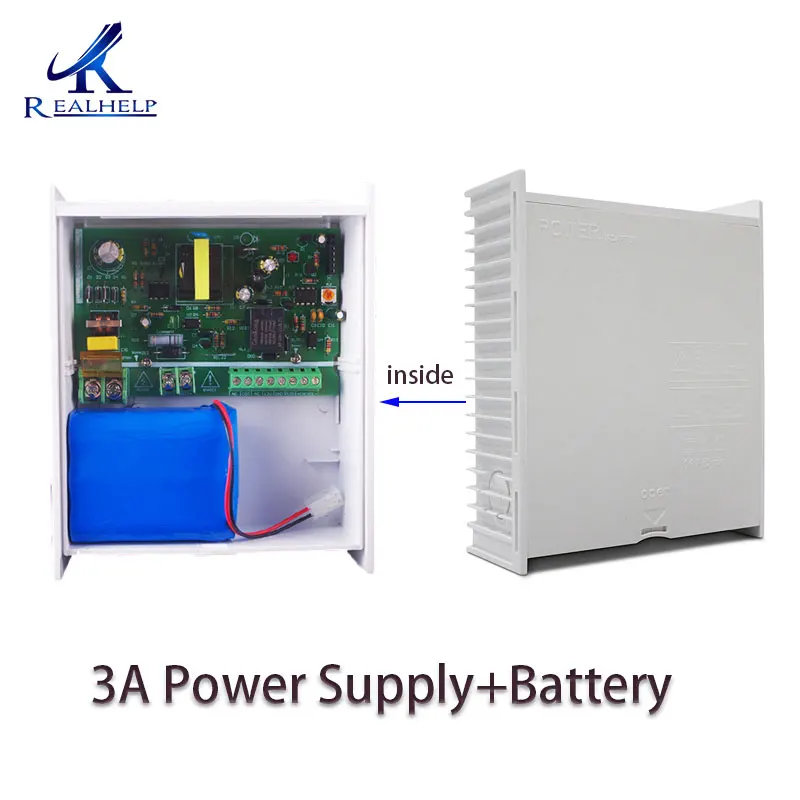 2A/3A/5A CE/FCC Up Battery Power Supplies for rfid reader access control system remoto control power supply - Color: 3A Power and battery