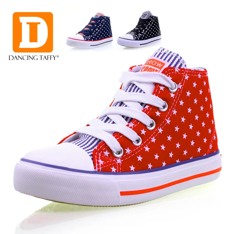 Classic Stars And Stripes Children Shoes 2017 Casual Canvas Rubber Kids