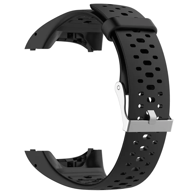 HIPERDEAL умные аксессуары ремешок для часов спортивный мягкий силиконовый ремешок для часов сменный ремешок для Polar M400 M430 May16 - Цвет: Black