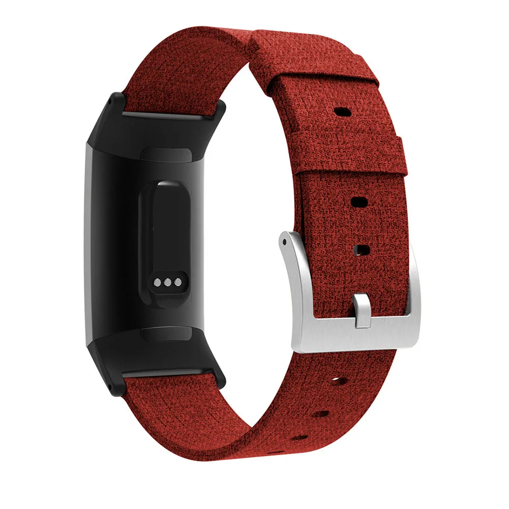 Плетеная холщовая ткань ремешок для Fitbit charge 3 4 charge4 сменный стабильных часов