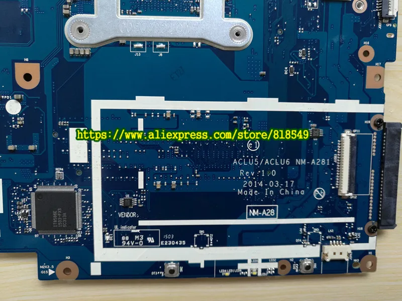  G50-45 ACLU5 / ACLU6 NM-A281 Main Board Fit for Lenovo G50-45 Notebook PC motherboard With A8 CPU D