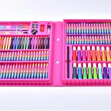 168 шт./компл. детская художественная кисть для рисования Набор подарочных коробок инструменты для рисования карандаш Акварельная кисть набор канцелярских принадлежностей акварельные цвета