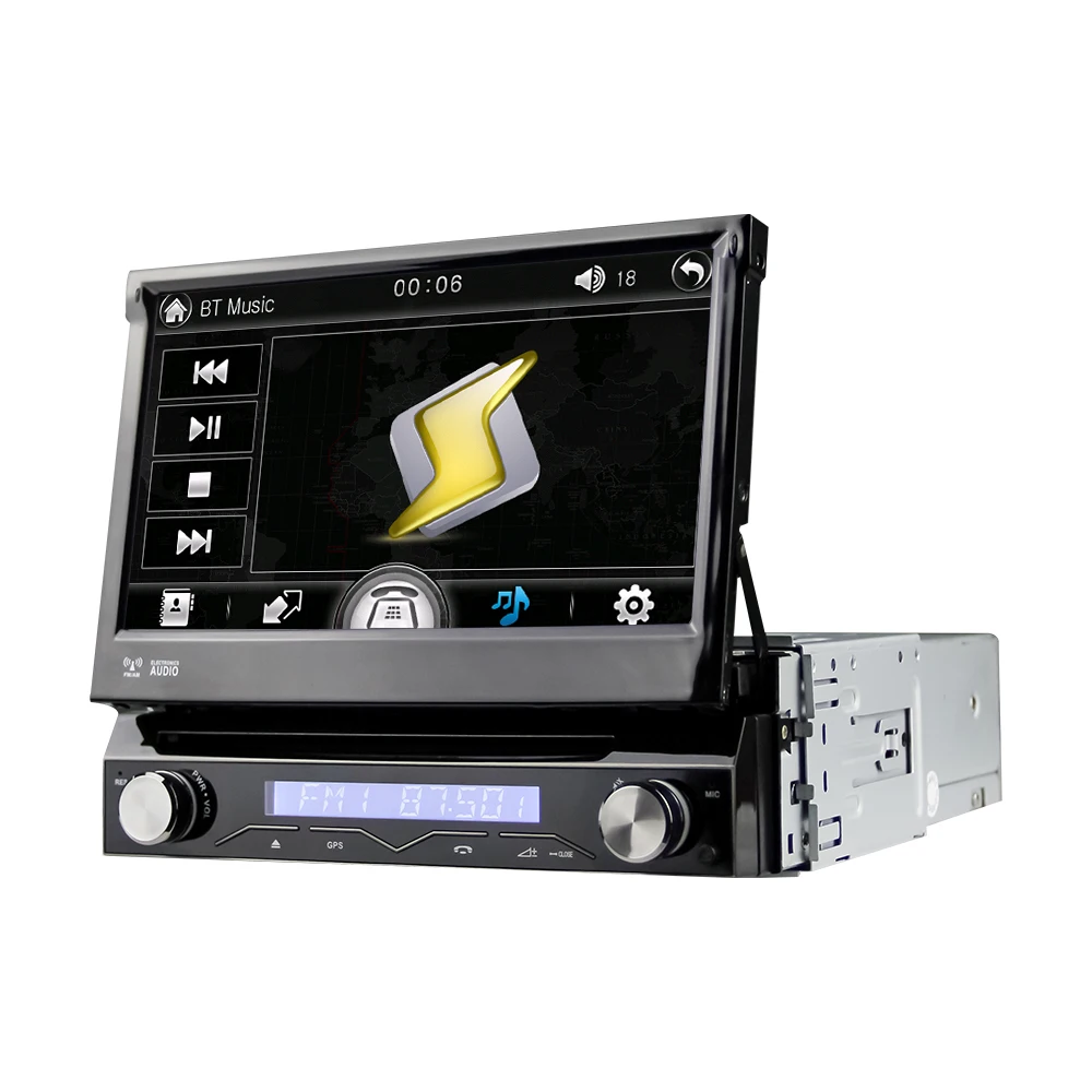 7" HD Touch Screen Car DVD Player Radio GPS Navigator 1 DIN Detachable