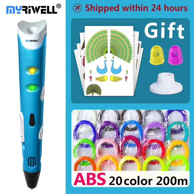 3d-ручка myriwell 3d-ручки подарок на день рождения для детей рождественский 1 75 мм нить