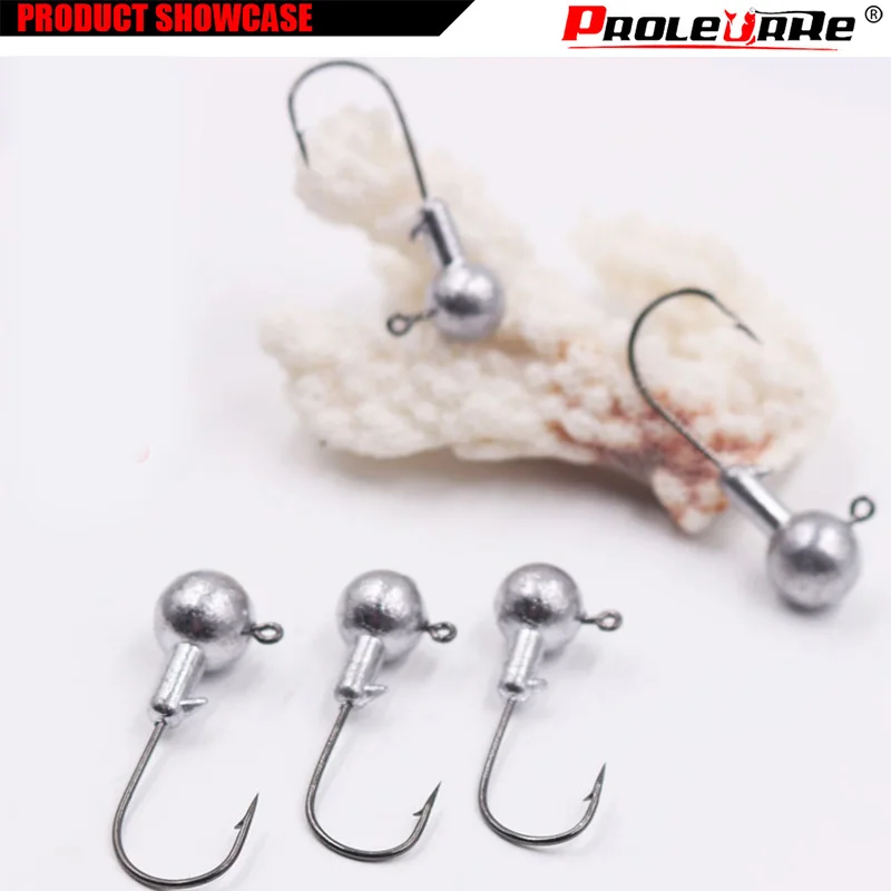 5pcs/lot Exposed Lead Jig Head 3.5g 5g 7g 10g 14g Barbed Hook Soft Lure Jigging Worm Shad Hook Fishing Hooks Accessories