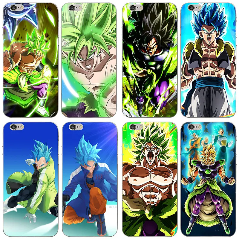 

Soft Silicone Mobile Phone Cases for iphone 7 6 6S 8 Plus 5 5S 5C SE X XR XS Max 4 4S Coque Fundas Shell Dragon Ball Super Broly