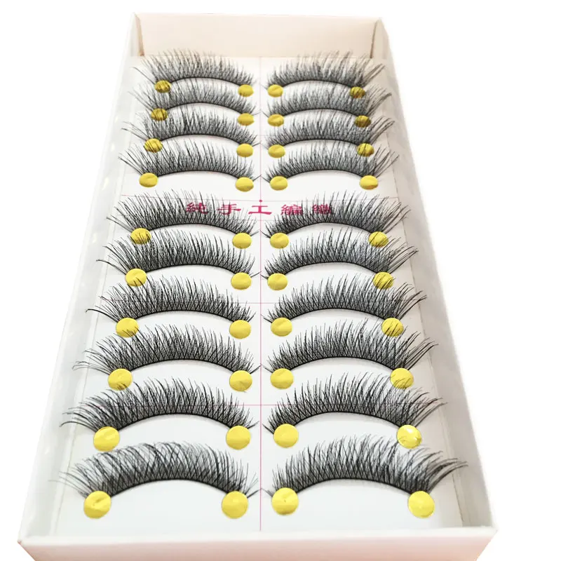 10pair Natural Long False Eyelashes for Building Faux Cils Thick Eye Lashes Handmade 3Dmink Eyelash Makeup Tools for Women 10pair Natural Long False Eyelashes for Building Faux Cils Thick Eye Lashes Handmade 3Dmink Eyelash Makeup Tools for Women