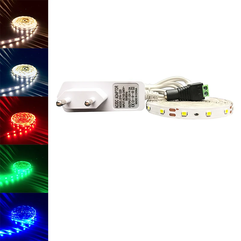 #Best 5 meter RGB Led Strip Light DC12V 300Leds Non waterproof 2835 60Leds M Flexible Lighting Ribbon Tape White Warm White RGB Strip