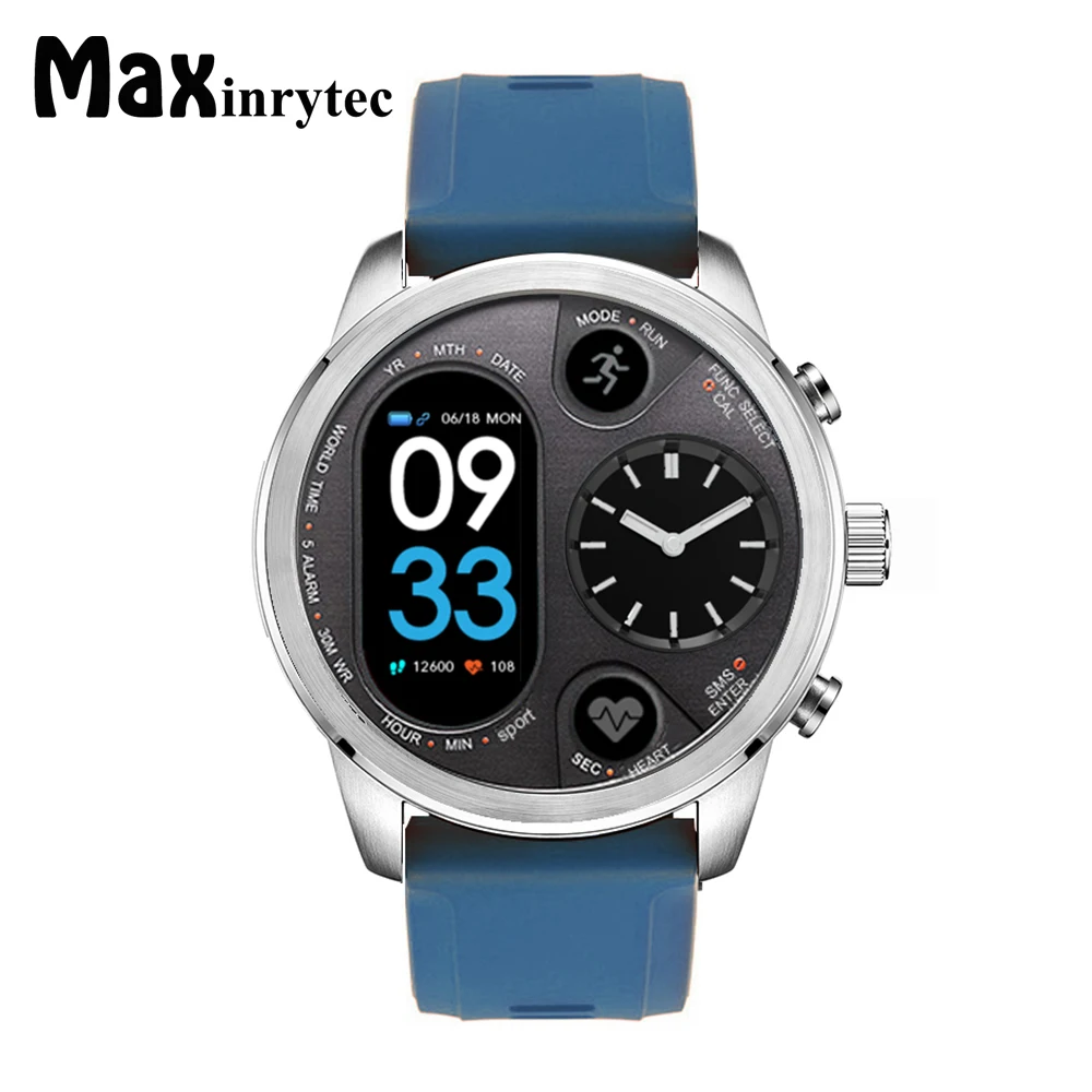 

Maxinrytec Sport Fitness Tracker Smart watch T3 5ATM Waterproof Blood Pressure oxygen Heart Rate monitor Smartwatch Dual time