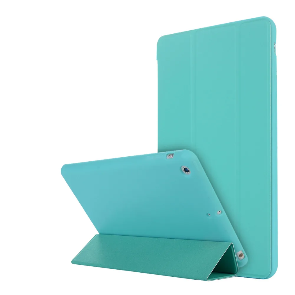 

Ultra Slim 3-Folder Soft TPU + PU Leather Skin Folio Stand Protective Shell Cover Case For Apple iPad Mini 1 2 3 7.9" Tablet