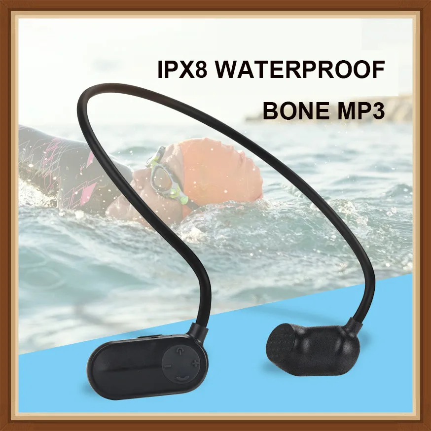 OKCSC Bone Conduction MP3 HiFi Music Player IPX8 Waterproof 8G 16G Swimming Sport Outdoor