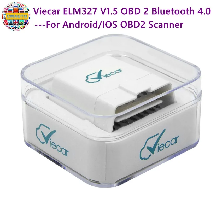 

Viecar ELM327 V1.5 OBD 2 Bluetooth 4.0 For Android/IOS OBD2 Scanner automotriz Car Diagnostic tool elm 327 v1.5