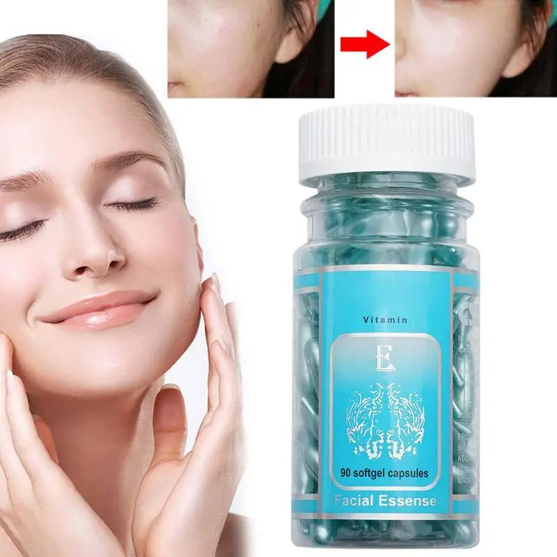90pcs/bottle Vitamin E Capsules Serum Spot Acne Removing Whitening Cream VE Freckle Capsule 90pcs/bottle Vitamin E Capsules Serum Spot Acne Removing Whitening Cream VE Freckle Capsule