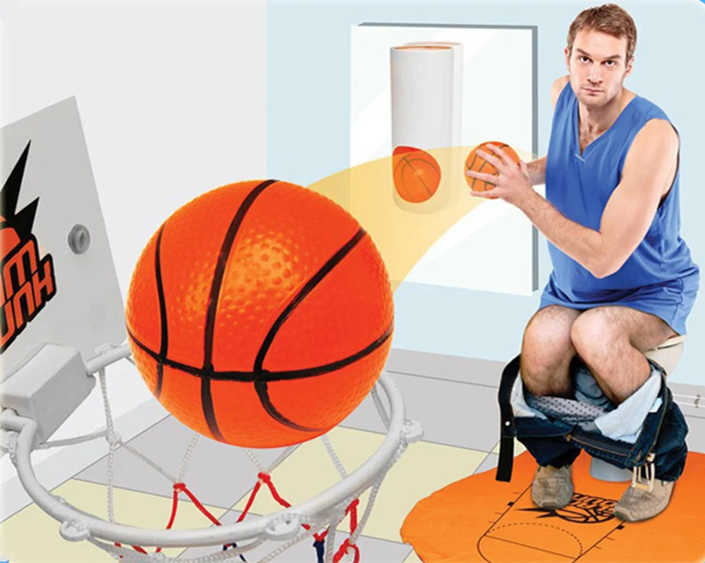 Hot! Funny Toilet Basketball Game Gadget -Prank Gift for Basketball Lovers Men and Women