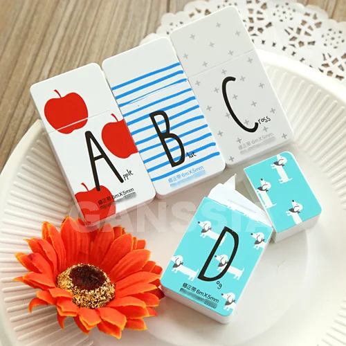 

1PC/lot Alphabet series correction tapes Kawaii stationery daily tape School kids supplies Office zakka material (ss-1292)