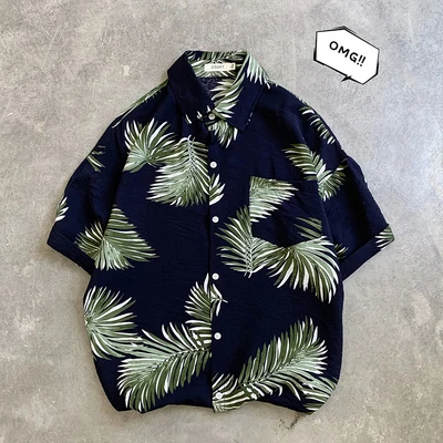 Flower Shirt Men Summer New Arrival Men's Hawaii Short Sleeve Shirts Men Casual Comfortable Soft Plus Size Mens Shirt M-5XL - Color: C535