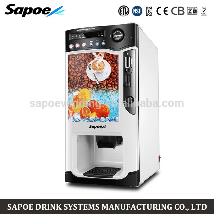 Free shipping cooling and heating automatic instant coin operated tea
