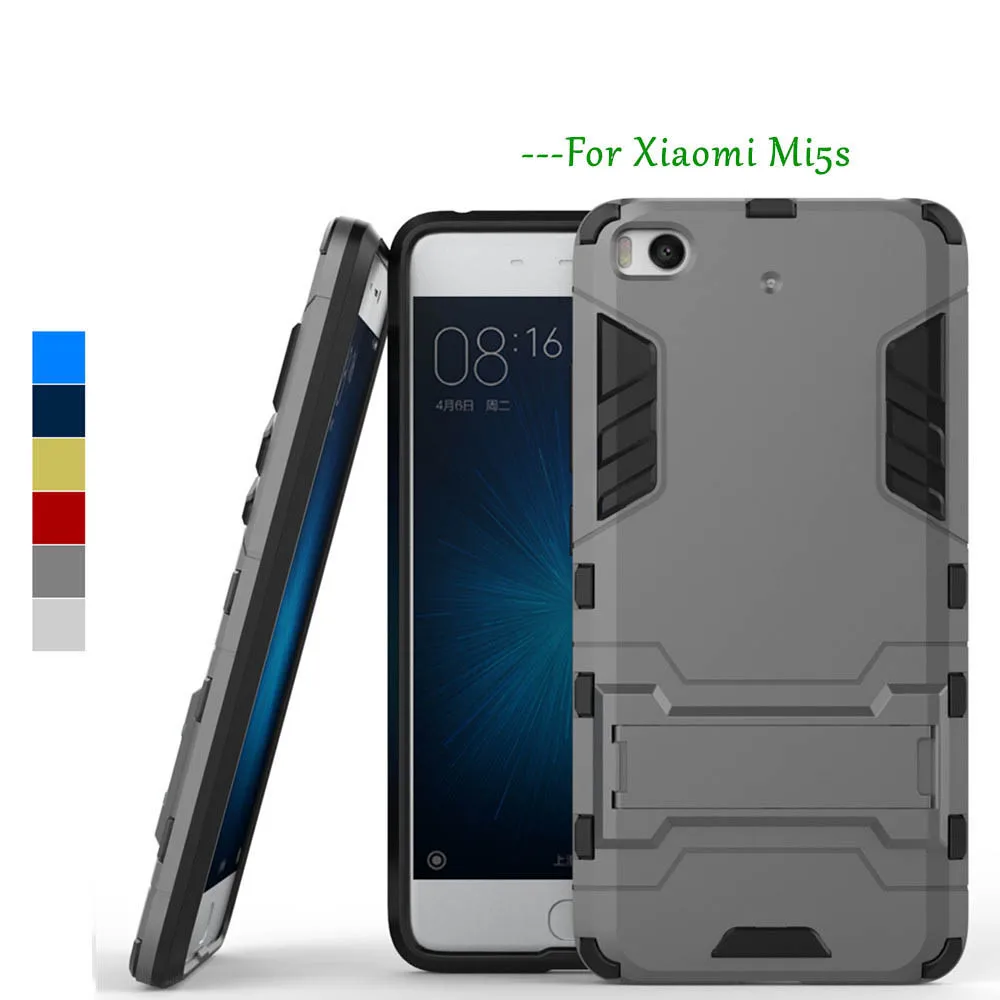 

For Case Xiaomi Mi5S Cover Soft Silicone + Hard Plastic Case For Xiaomi Mi5S Case Xiaomi Mi 5S Mobile Phone Kickstand Capa >