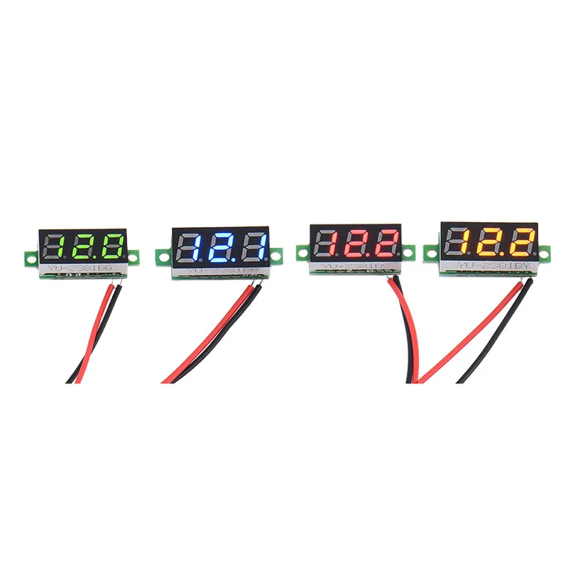 Цифровой вольтметр супер мини 4 цвета светодиодный 2 30 в пост. Тока|car voltmeter|battery