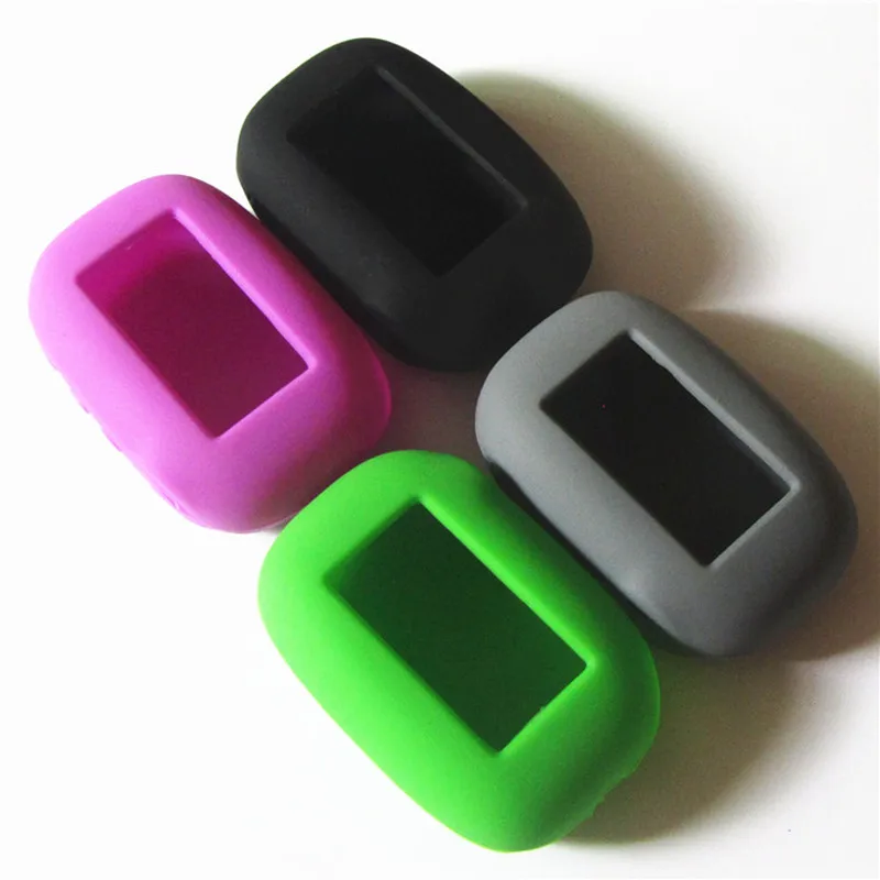 2PCS/lotNew Starline Russian B92 silicone case LCD two way car remote ...