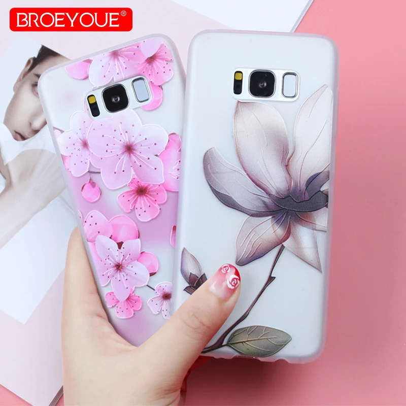 TPU Case For Samsung Galaxy J4 J6 2018 J3 J5 J7 2016 2017 S7 S8 S9 Edge Plus Soft Matte Cute Florals Phone Covers |