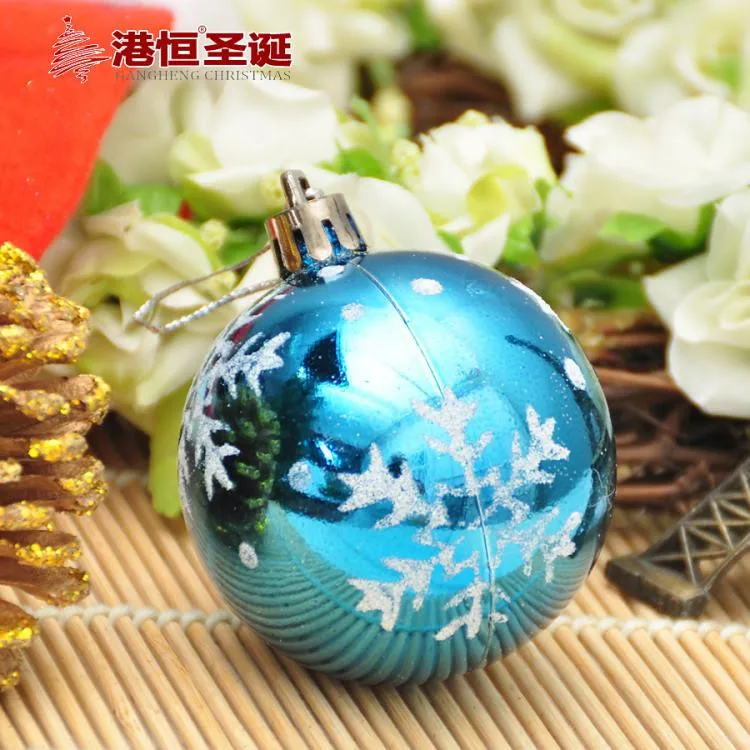 6 шт., подвесные шары для рождественской елки диаметром 6 см, цветные украшения для рисования в виде снежинок, рождественские, вечерние, свадебные украшения для дома