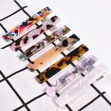 Хит, модная женская Винтажная заколка для волос из полимера и ацетата, заколка для волос леопардовой расцветки, заколка в виде геометрических фигур, аксессуары для укладки волос