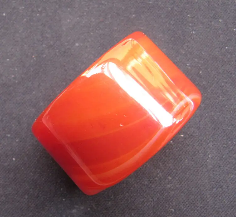 

new hot natural Red agate jade hand carved man thumb ring size 13#