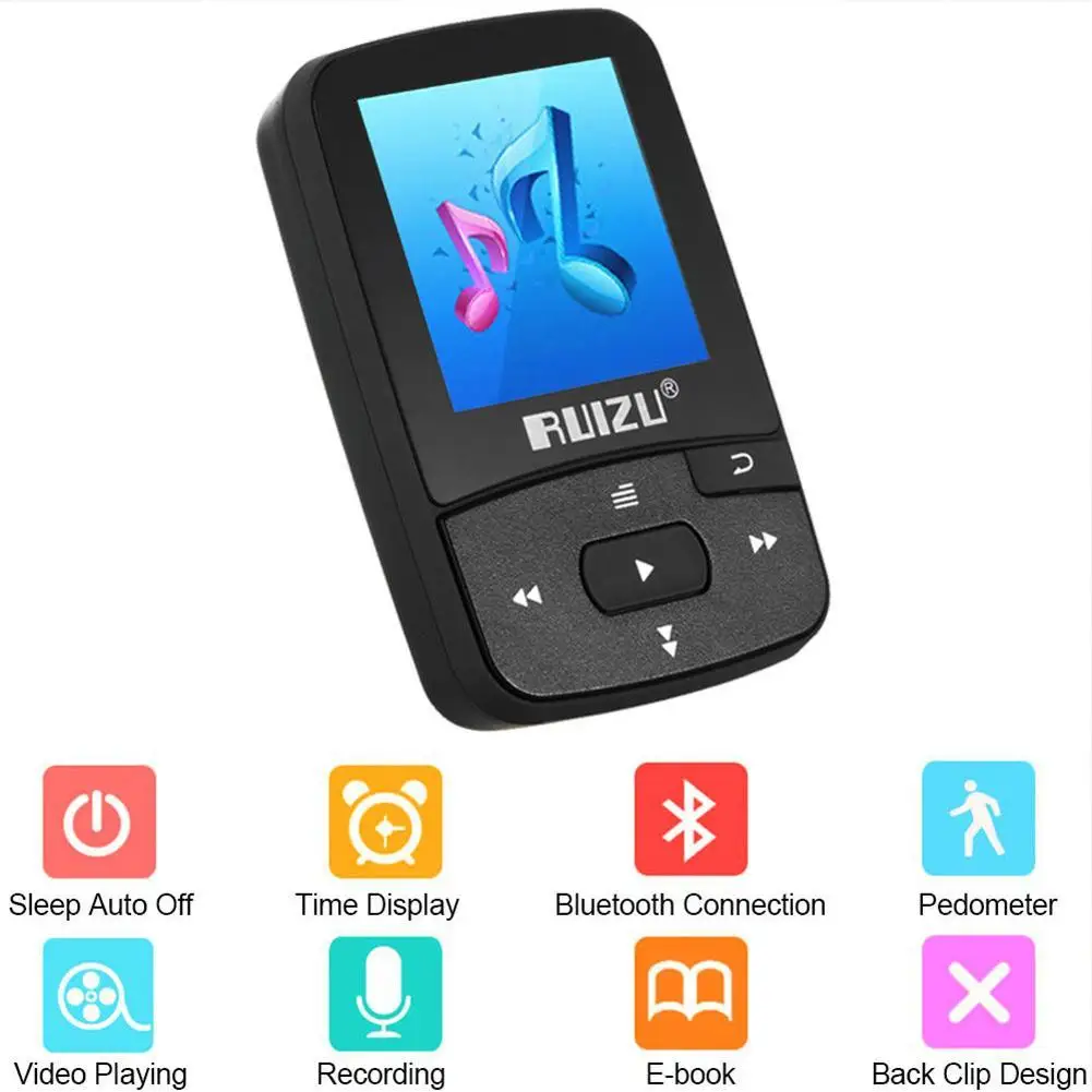 RUIZU X50 8 Гб Спортивный Mp3 мини MP3 плеер с зажимом спортивный бег музыка FM