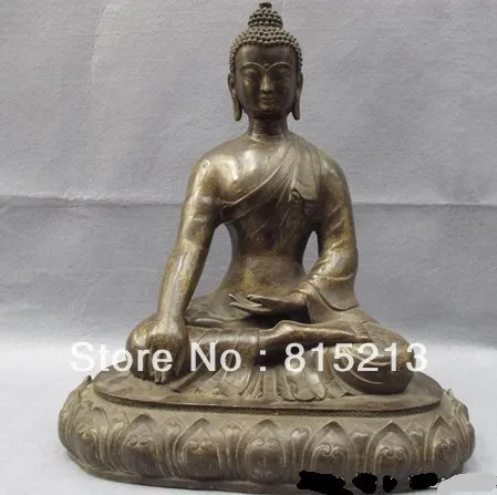 

bi00398 18" Chinese classical mythological immortal bronze Sakyamuni buddha statue