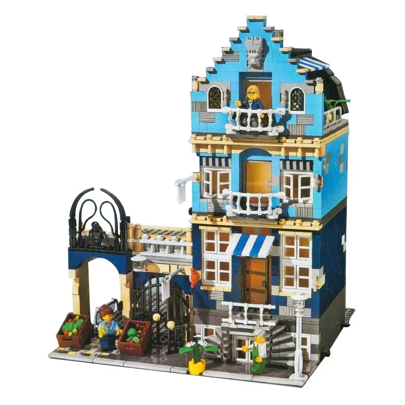 

Legoing Creator The Factory City Street European Market City Model Building Blocks Toys Compatible Creators Legoings Figures