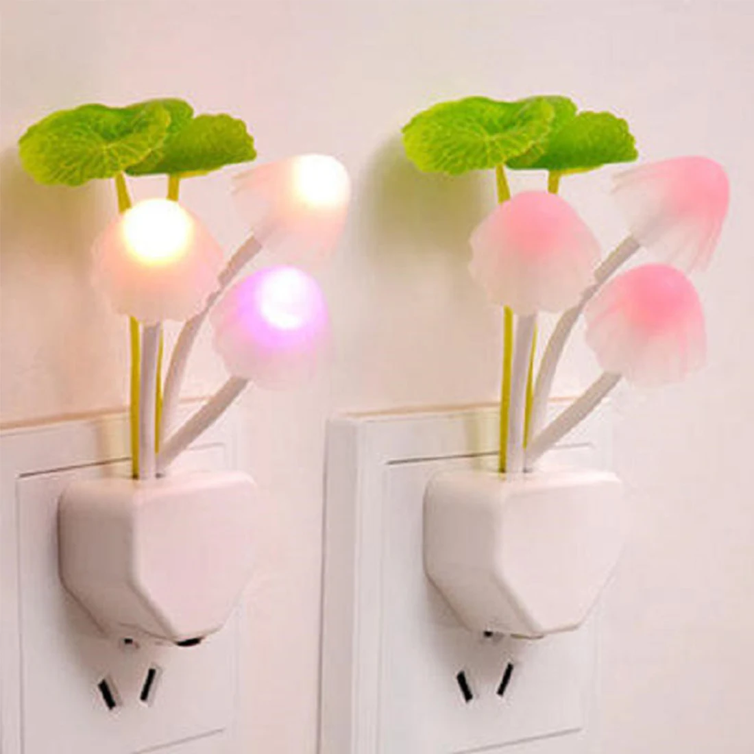 Прекрасный США и ЕС штекер Ночной светильник индукции мечта гриб светодиодный потолочный светильник 3 светодиодный s лампа в виде гриба светодиодный ночной Светильник s