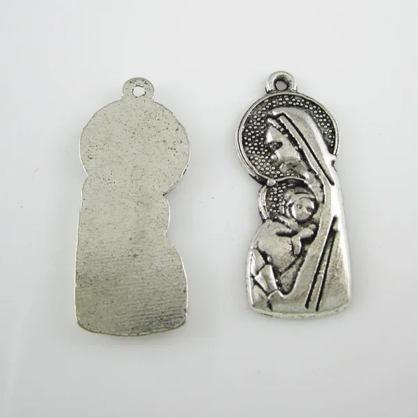 

100pcs of Virgin Mary with Baby Rosary Charm Pendant