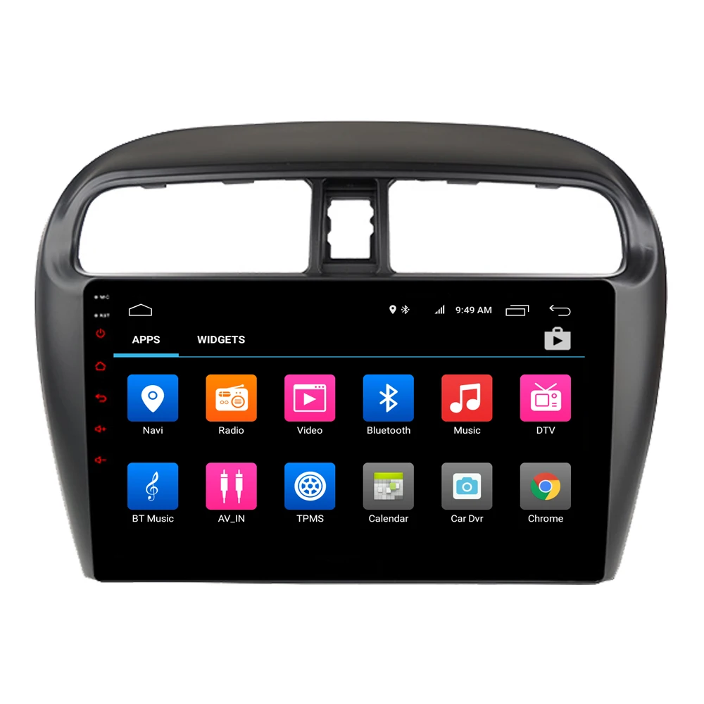 Discount RoverOne Car Multimedia Player For Mitsubishi Mirage GT G4 2014 Android 9.0 Autoradio Bluetooth Radio Stereo GPS Navigation DSP 2